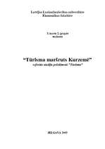 Referāts 'Tūrisma maršruts Kurzemē', 1.
