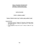 Konspekts 'Politiskās kultūras tipi. Uzvedības pieeja politikai Latvijā', 1.