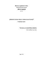 Konspekts 'Izklaides tūrisma sektora raksturojums Latvijā', 1.