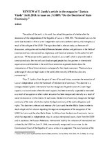 Eseja 'RECENZIJA par T. Jundža rakstu žurnāla “Jurista Vārds” 16.01.2018. izdevumā Nr. ', 1.