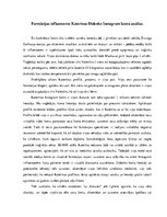 Eseja 'Farmācijas influenceres Katerīnas Didenko Instagram konta analīze', 1.