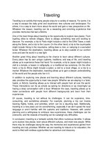 Eseja 'Travelling', 1.