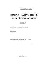 Referāts 'Administratīvo tiesību patstāvīgie principi', 1.