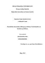 Konspekts 'Nestabilitāte ekonomikā. Nodarbinātība un bezdarba problēmas', 1.
