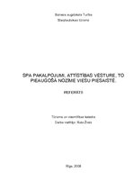 Referāts 'SPA pakalpojumi, attīstības vēsture, to pieaugošā nozīme viesu piesaistē', 1.
