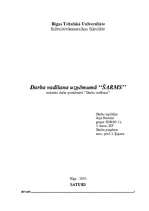 Referāts 'Darba vadīšana uzņēmumā "Šarms"', 1.