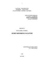 Referāts 'Zemes reforma pagastos', 1.