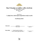 Diplomdarbs '3-4 gadīgu bērnu vārdu krājuma bagātināšana rotaļās un spēlēs', 1.