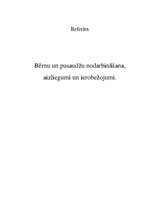 Referāts 'Bērnu un pusaudžu nodarbināšana, aizliegumi un ierobežojumi', 1.