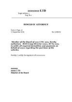 Paraugs 'Power of attorney', 1.