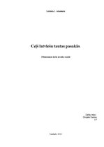 Referāts 'Ceļš latviešu tautas pasakās', 1.