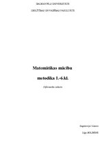 Paraugs 'Matemātikas mācību metodika 1.-6.klasei. Diferencēta ieskaite', 1.