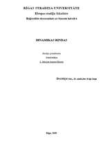 Konspekts 'Dinamikas rindas', 1.