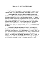 Konspekts 'Riga radio and television tower', 1.