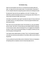 Eseja 'My Healthy Living', 1.