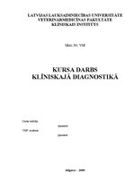 Prakses atskaite 'Kursa darbs klīniskajā diagnostikā', 1.