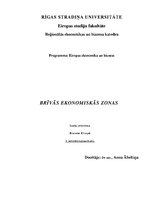 Konspekts 'Brīvās ekonomiskās zonas', 1.