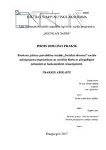 Prakses atskaite 'Sociālo pakalpojumu organizēšana un sociālāis darbs ar pilngadigām personām', 1.