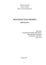 Diplomdarbs 'Ekoloģiskās mājas projekts', 1.