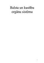 Konspekts 'Balsta un kustību orgānu sistēma', 1.