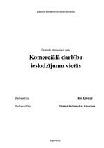 Referāts 'Komerciālā darbība ieslodzījumu vietās', 1.