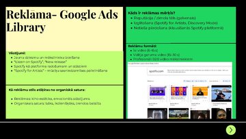 Prezentācija 'Zīmola "Spotify" monitoringa analīze', 8.