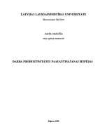 Eseja 'Darba produktivitātes paaugstināšanas iespējas', 1.