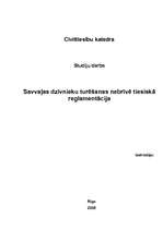 Referāts 'Savvaļas dzīvnieku turēšanas nebrīvē tiesiskā reglamentācija', 1.