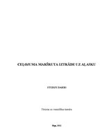 Referāts 'Ceļojuma maršruta izstrāde uz Aļasku', 1.