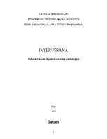Referāts 'Intervēšana', 1.