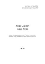 Konspekts 'Roku žesti', 1.