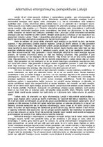 Eseja 'Alternatīvo energoresursu perspektīvas Latvijā', 1.