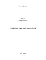 Referāts 'Publiskās un privātās tiesības', 1.