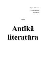 Konspekts 'Antīkā literatūra', 1.