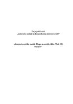 Eseja 'Interneta sociālie mediji. Blogu un sociālo tīklu iespējas', 1.