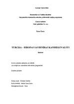Konspekts 'Turcija - Eiropas Savienības kandidātvalsts', 1.