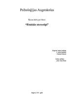 Referāts 'Etniskie stereotipi', 1.