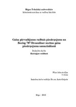 Referāts 'Gaisa pārvadājumu radītais piesārņojums un Boeing 787 Dreamliner nozīme gaisa pi', 1.