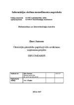 Diplomdarbs 'Otrreizējās pārstrādes papīrizejvielu savākšanas uzņēmuma projekts', 1.