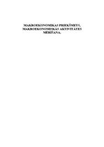 Konspekts 'Makroekonomikas priekšmets, makroekonomiskās aktivitātes mērīšana', 1.