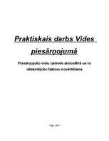 Referāts 'Piesārņojošo vielu izkliede atmosfērā un to ietekmējošo faktoru novērtēšana', 1.