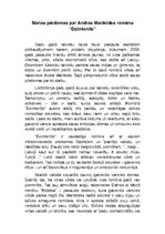 Eseja 'Manas pārdomas par Andras Manfeldes romānu "Dzimtenīte"', 1.