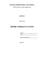 Referāts 'Tiesību normas un avoti', 1.