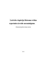 Referāts 'Latviešu vispārējo Dziesmu svētku repertuāra izveide un mainīgums', 1.