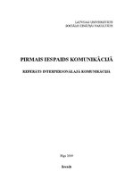 Referāts 'Pirmais iespaids', 1.