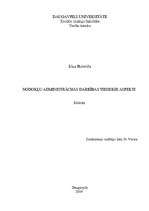 Referāts 'Nodokļu administrācijas darbības tiesiskie aspekti', 1.