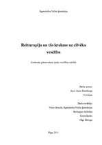 Referāts 'Reitterapija un tās ietekme uz cilvēka veselību', 1.