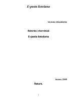 Konspekts 'E-pasta lietošana', 1.