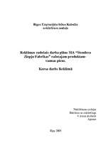 Referāts 'Reklāmas radošais darba plāns SIA "Stendera Ziepju Fabrikas" ražotajam produktam', 1.