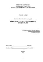 Referāts 'Bērnunami Latvijā un to darbības efektivitāte', 1.